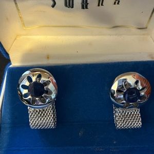 Swank men’s silver and blue cuff links